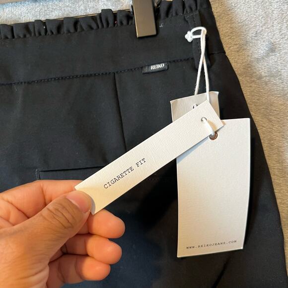 Reiko Leon Tapered Cigarette Fit Pants in Black Size 29 NEW - Picture 9 of 11